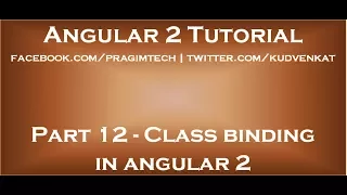 Class binding in angular 2