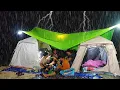 Lagu Camping hujan deras rame rame dipinggir sungai angin kencang disertai petir air sungai naik \u0026 pulang