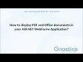 How to display PDF and Office documents in your ASP NET WebForms Application