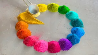 Satisfying Rangoli Video || How to make Easy Rangoli design || rangoli by Jyoti