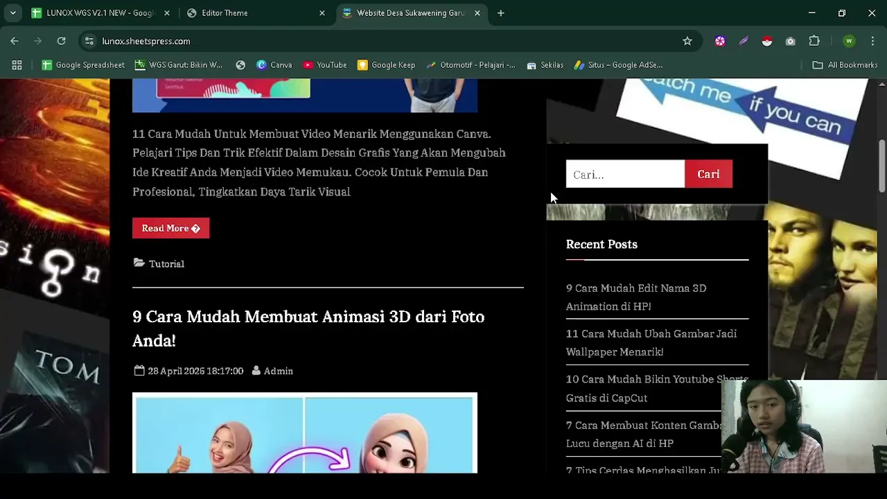 Template Website Blog Movie WGS GRATIS 