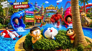 GTA 5 : Rampage & Shinchan🤣 Hide & Seek in WATER PARK🎢 Full Fun #bommalu #gta5telugu #gta5