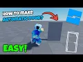How to make a Automatic Door in Roblox Studio