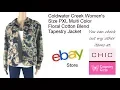 Coldwater Creek Women s Size PXL Multi Color Floral Cotton Blend Tapestry Jacket