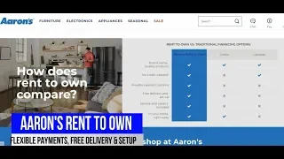 AARON S RENT TO OWN NO CREDIT NEEDED LIFETIME REINSTATEMENT FREE DELIVERY SETUP SERVICE REPAIR