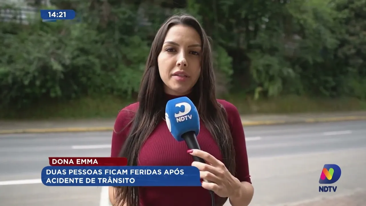 Duas pessoas ficam feridas após acidente de trânsito em Dona Emma