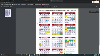 2006-2007 Broward County School Calendar