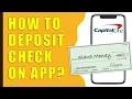 How to Deposit Check Capital One App