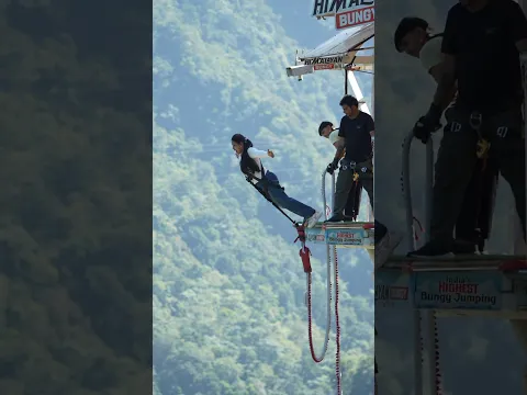 Amazing India's highest bungy jumping in Rishikesh ✨#shortsfeed #shorts #trandingshorts