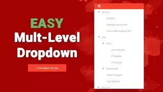 Easy Multi-Level Dropdown Menu Tutorial - Using Only CSS With Animated Dropdown Arrows