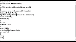WAP to input a number and check whether it is a happy number or not