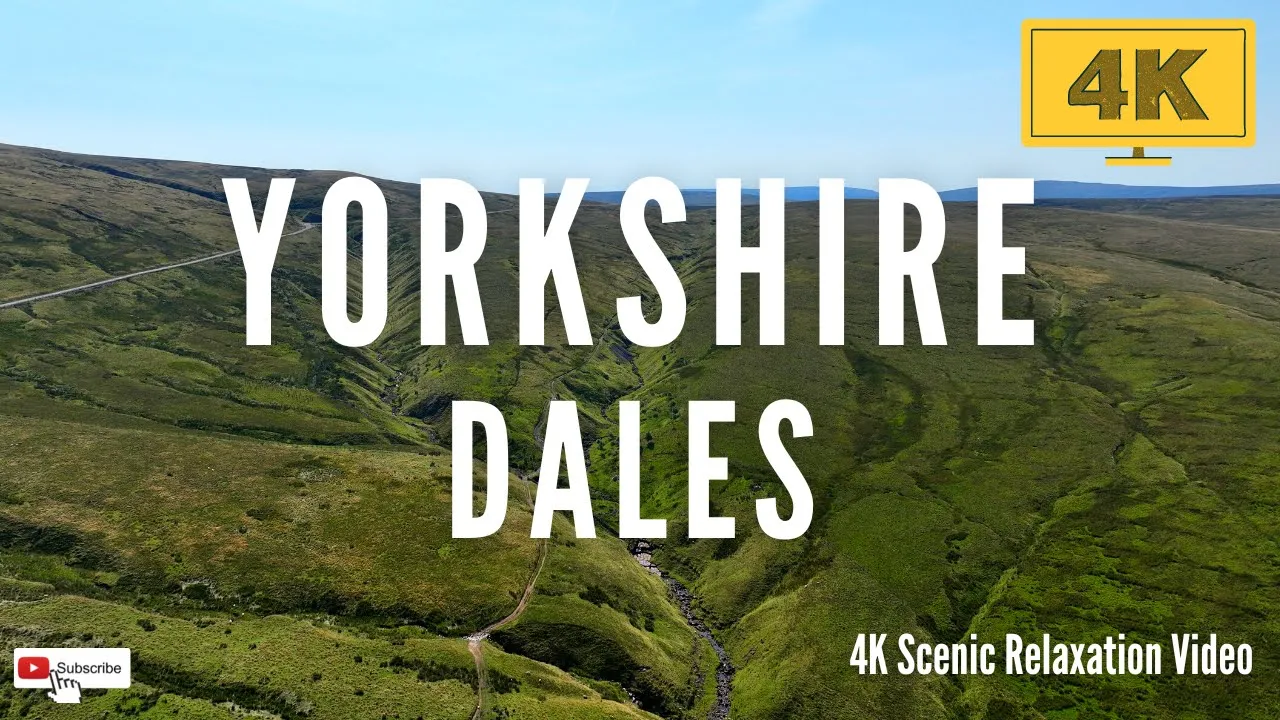 Yorkshire Dales National Park 4K Scenic Relaxation Drone Footage Video