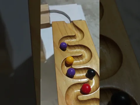 Wooden track ball Ep389 #educationaltoys #trackball #woodentoy