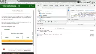 Walkthrough - FINDERS KEEPERS FCC Intermediate Algorithms
