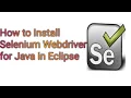 How To Install Selenium Webdriver For Java In Eclipse Selenium 3