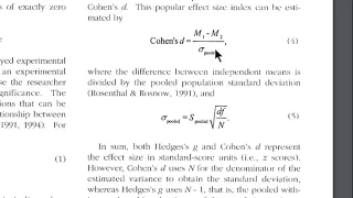 Cohen s d vs Hedges g Explained