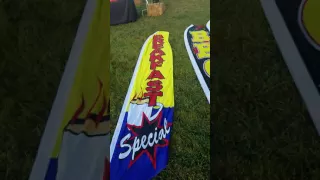 How to make a swooper Flag Poll Fishing poles from Walmart make amazing stands for swooper Flags