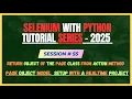 55 Return object of Page class from action method Framework Design Selenium - Python Tutorial