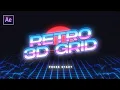 Animated 3D Retro Grid on After Effects Tutorial