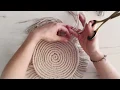 Viste tu mesa de macrame Parte 3 Bajo plato de macrame en nudo feston