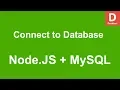 Node JS How to Connect to MySQL Database