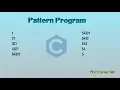 pattern program in c using nested loop