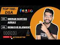 Top 150 DSA Leetcode Coding JAVA Merge Sorted Array Remove Element Beginner to Advance