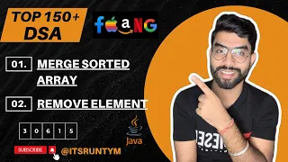 Top 150 DSA Leetcode Coding JAVA Merge Sorted Array Remove Element Beginner to Advance