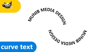 How to Curve Text in GIMP Text on Path Circular Round Logo Text Tutorial