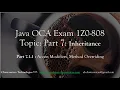 7 1 1 Access Modifiers Method Overriding Rules Java OCA 1Z0-808