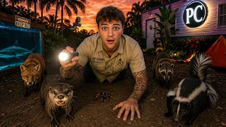 OVERNIGHT on the FARM with ALL of My ANIMALS!! (scary)