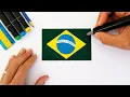 HOW TO DRAW THE BRAZILIAN FLAG VERY EASY