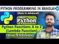 Python Functions A to Z Lambda Functions in Python Lecture-27