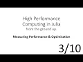 Download Lagu Measuring Performance \u0026 Optimisation (HPC in Julia 3/10)