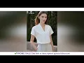Download Lagu AMII Minimalism 2023 Summer Women's T-shirt Classic Style Casual V-neck Short Sleeve Solid Stretch F
