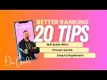 Course Creators - 20 Tips on Better Google Page Rankings and SEO for Organic Traffic