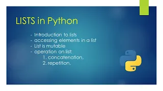 Introduction to Lists in Python Sequence Data Types Unit - 2 Class