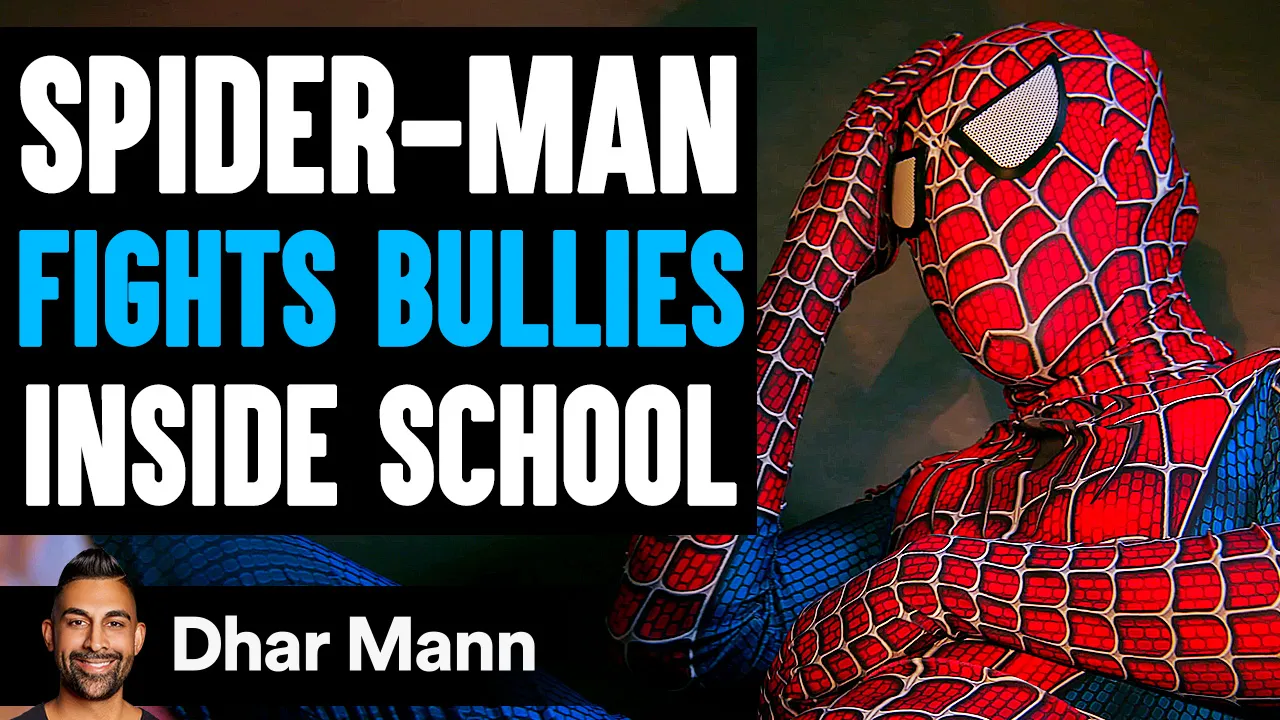 Outline Video SPIDER-MAN FIGHTS Bullies Inside SCHOOL ft. King Bach | Dhar Mann Studios