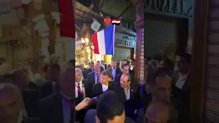 الرئيس مصر السيسي ورئيس فرنسا ماكرون في جوله دخل مصر القديمه 