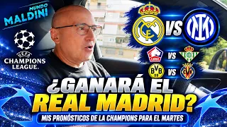¿GANARÁ EL REAL MADRID AL INTER? PRONÓSTICOS DE LA CHAMPIONS DEL MARTES. LILLE-REAL BETIS...