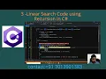 3 - Linear Search Algorithm Code using Recursion in C