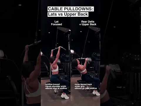 LAT PULLDOWNS: LATS VS. UPPER BACK