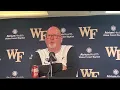 Coach Steve Forbes of Wake Forest talks about beating Cal