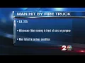 Man in serious condition after being hit by fire truck in Springfield
