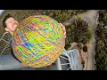 Lagu GIANT RUBBER BAND BALL 45m Drop Test! How High Will it Bounce?