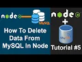 Node JS MySQL Tutorials How To Delete Data From MySQL In Node JS In Hindi In 2022