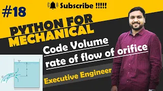 Flow through orifice Python for mechanical engineer Python Civil engineer Flow through pipe