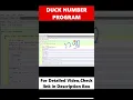 Duck Number program