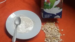 ماسك الشوفان و الحليب لتبييض سريع للبشرة و تصفيتها لجميع أنواع البشرة 