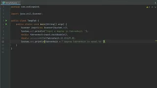 Convert Temperature From Fahrenheit to Celsius degrees IN JAVA